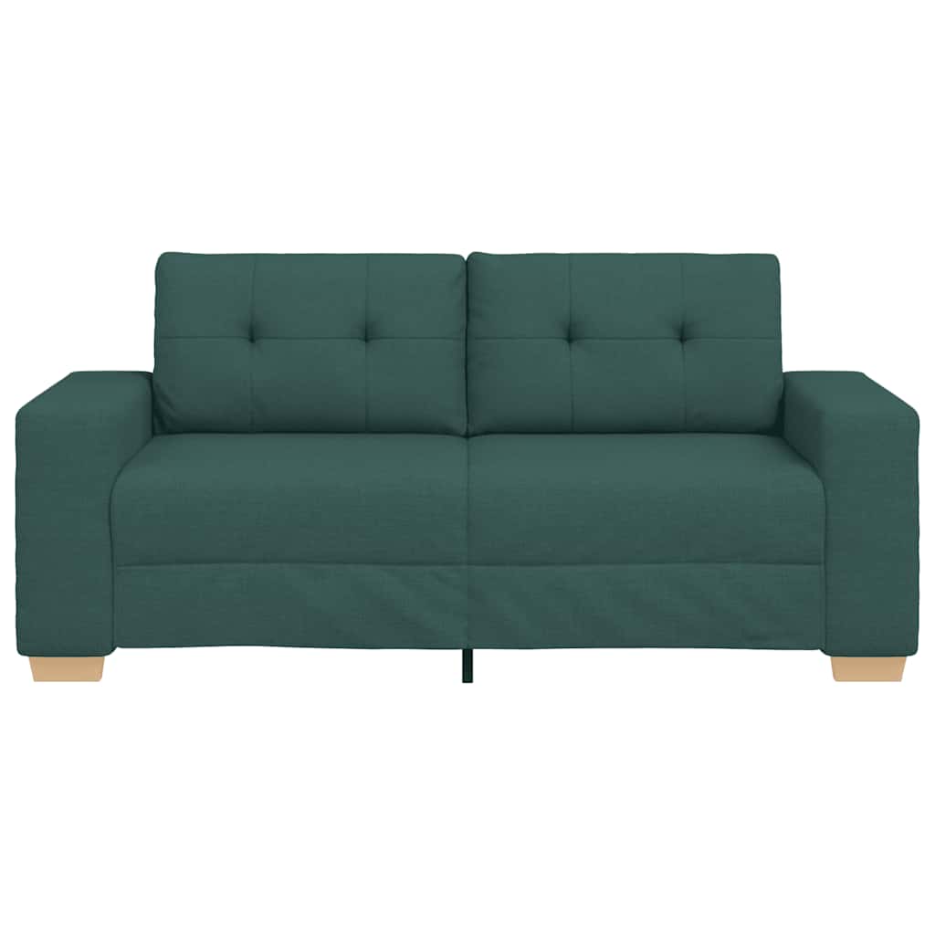 vidaXL Sofa dwuosobowa, ciemnozielona, 180x77x82 cm, tkanina