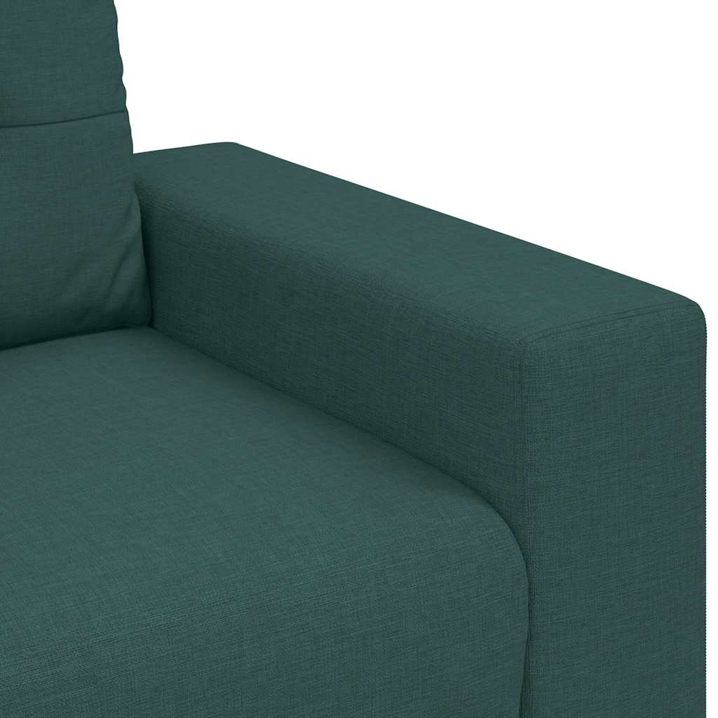 vidaXL Sofa dwuosobowa, ciemnozielona, 180x77x82 cm, tkanina