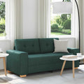 vidaXL Sofa dwuosobowa, ciemnozielona, 180x77x82 cm, tkanina