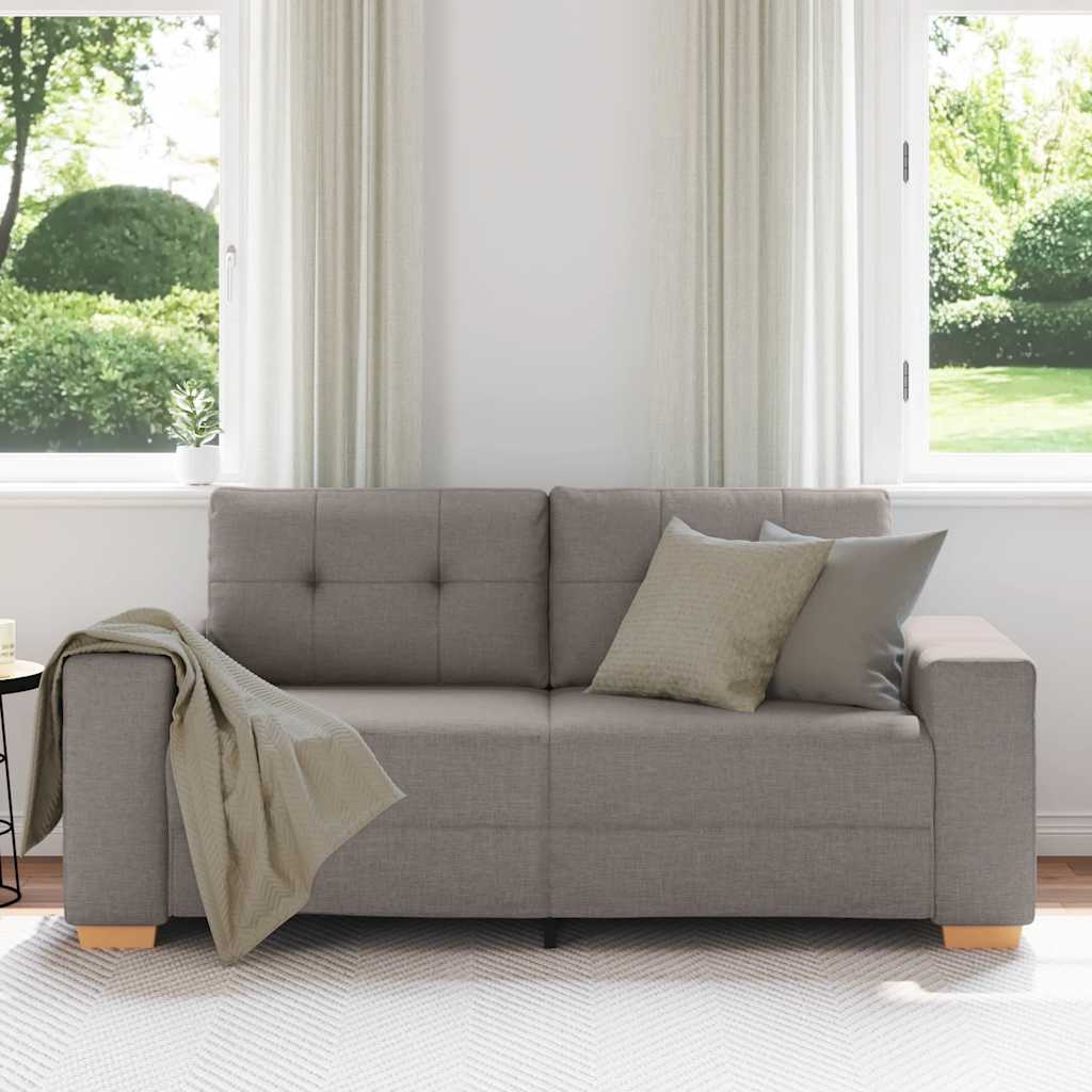 vidaXL Sofa dwuosobowa, taupe, 180x77x82 cm, tkanina
