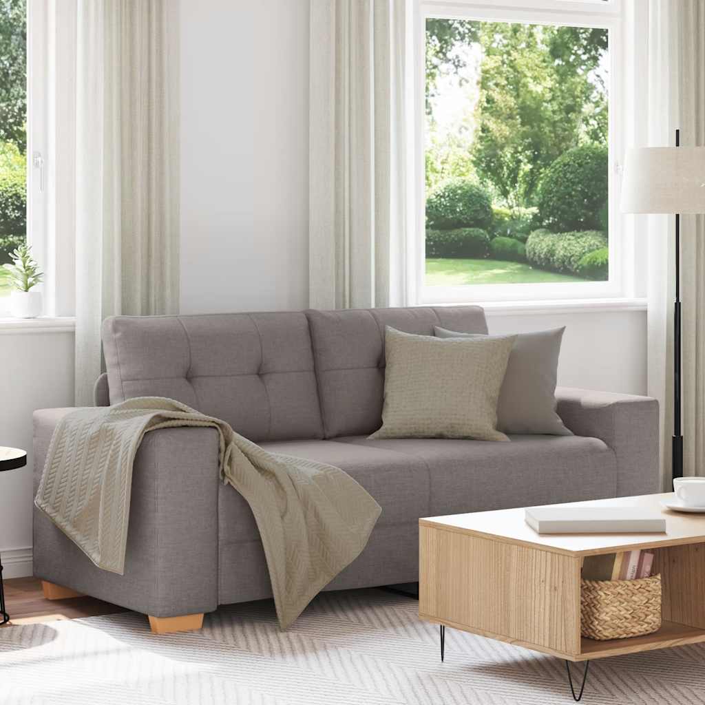 vidaXL Sofa dwuosobowa, taupe, 180x77x82 cm, tkanina