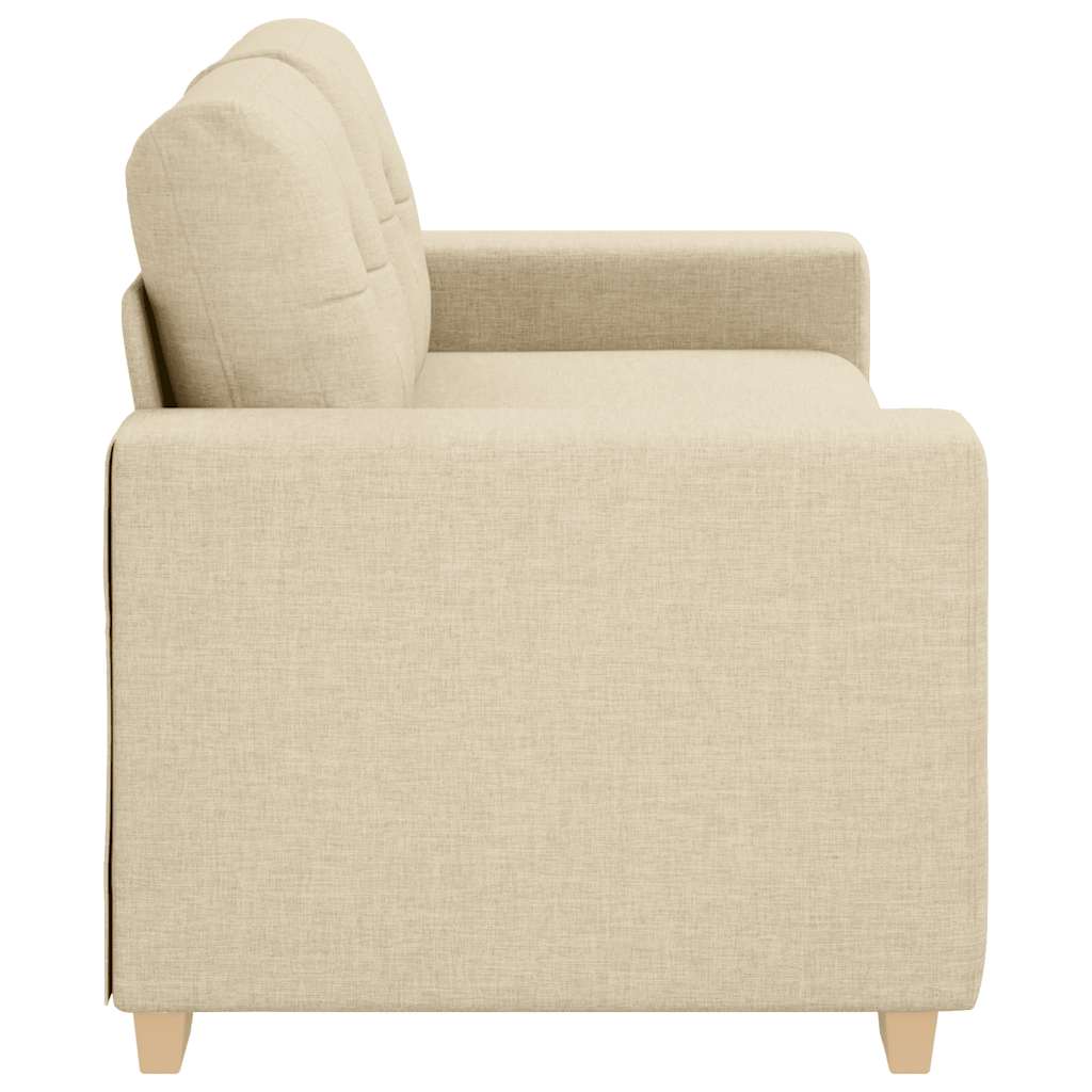 vidaXL Sofa dwuosobowa, kremowa, 180x77x82 cm, tkanina
