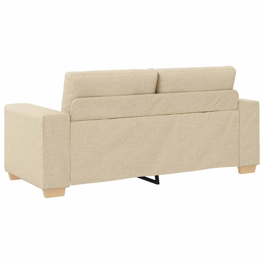 vidaXL Sofa dwuosobowa, kremowa, 180x77x82 cm, tkanina