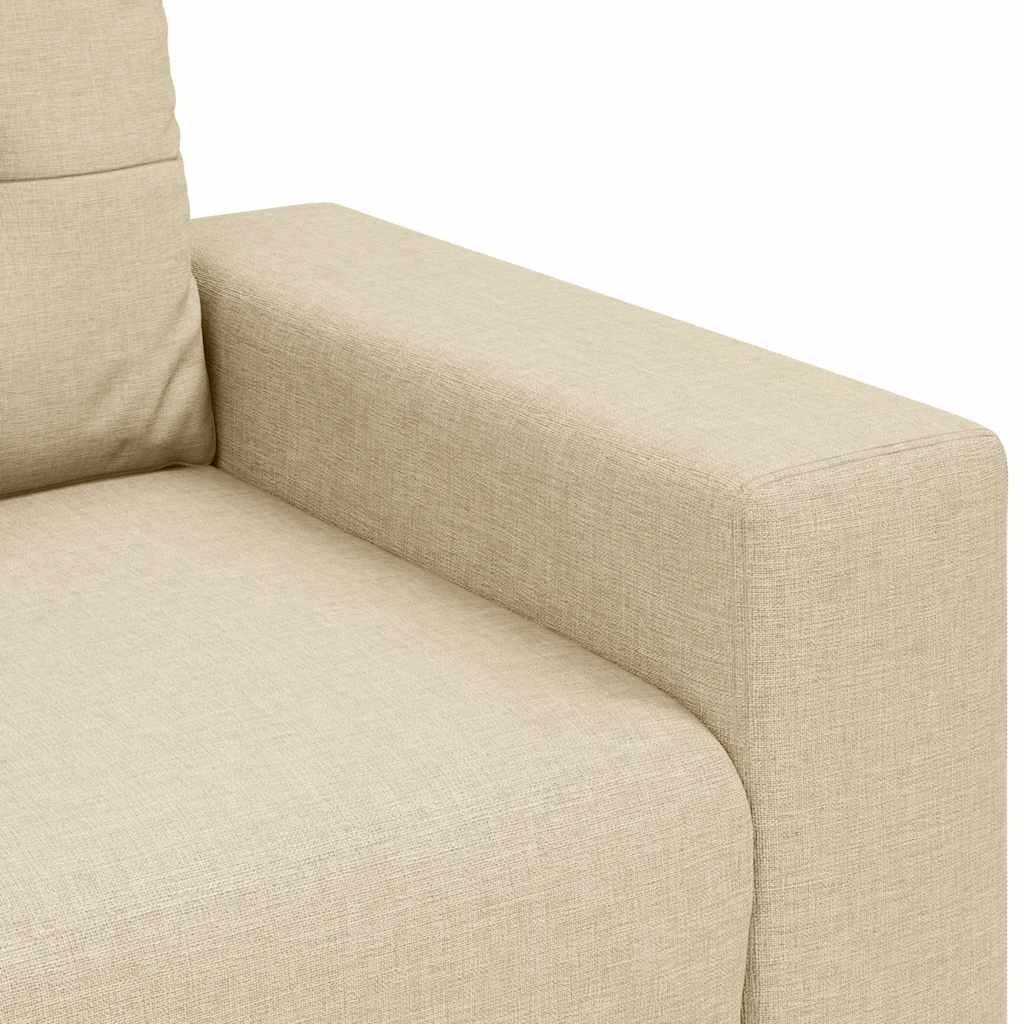 vidaXL Sofa dwuosobowa, kremowa, 180x77x82 cm, tkanina