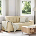 vidaXL Sofa dwuosobowa, kremowa, 180x77x82 cm, tkanina