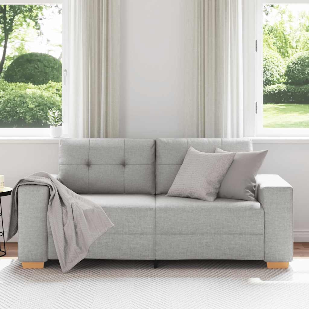 vidaXL Sofa dwuosobowa, szara chmurowy, 180x77x82 cm, tkanina