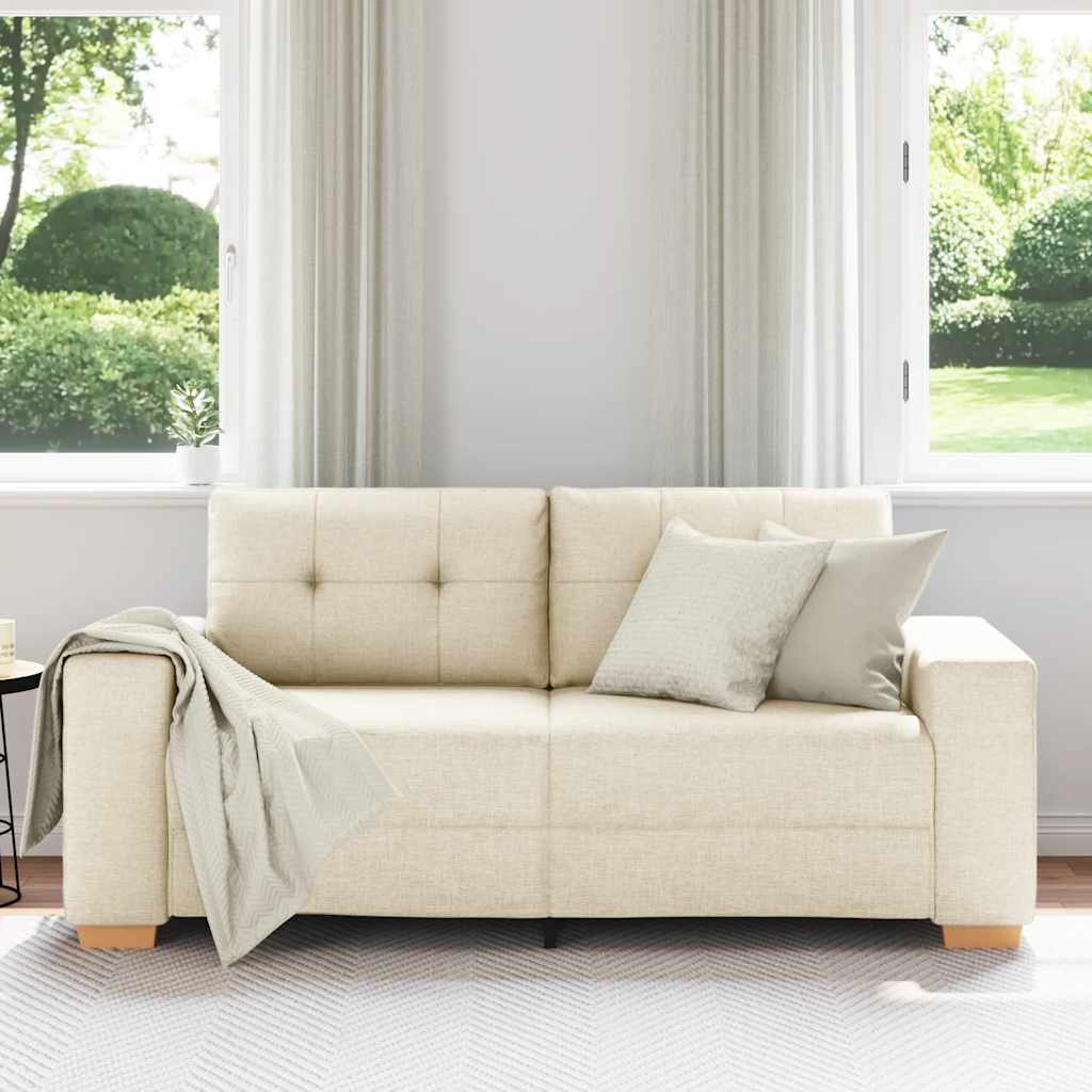 vidaXL Sofa dwuosobowa obity lnem, 180x77x82 cm