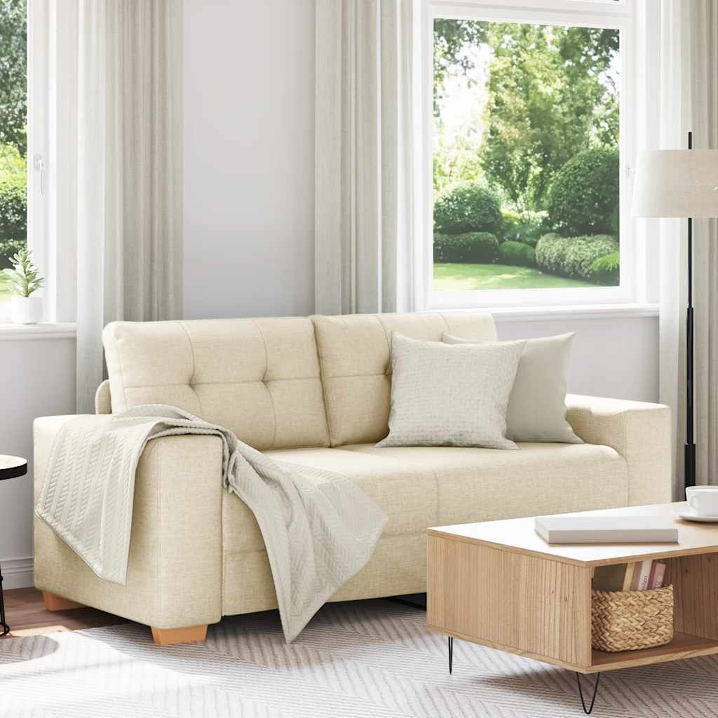 vidaXL Sofa dwuosobowa obity lnem, 180x77x82 cm