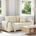vidaXL Sofa dwuosobowa obity lnem, 180x77x82 cm
