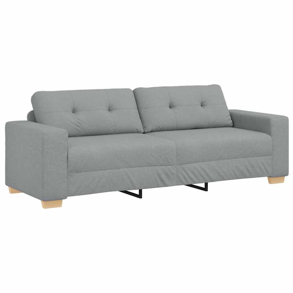 vidaXL Sofa 3-osobowa jasnoszara 220x78x80 cm Tkanina
