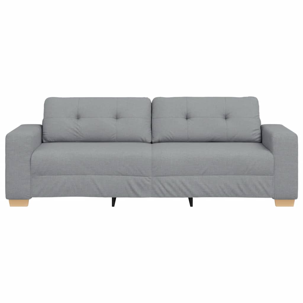 vidaXL Sofa 3-osobowa jasnoszara 220x78x80 cm Tkanina