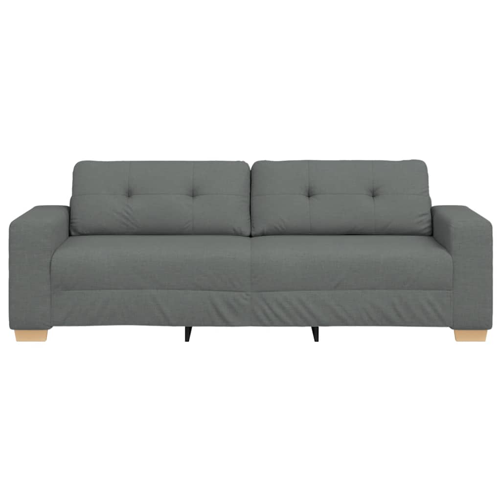 vidaXL Sofa 3-osobowa Ciemnoszara 220x78x80 cm Tkanina