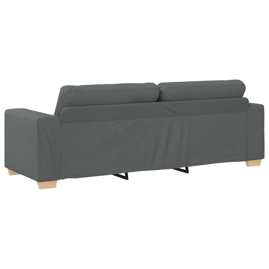 vidaXL Sofa 3-osobowa Ciemnoszara 220x78x80 cm Tkanina