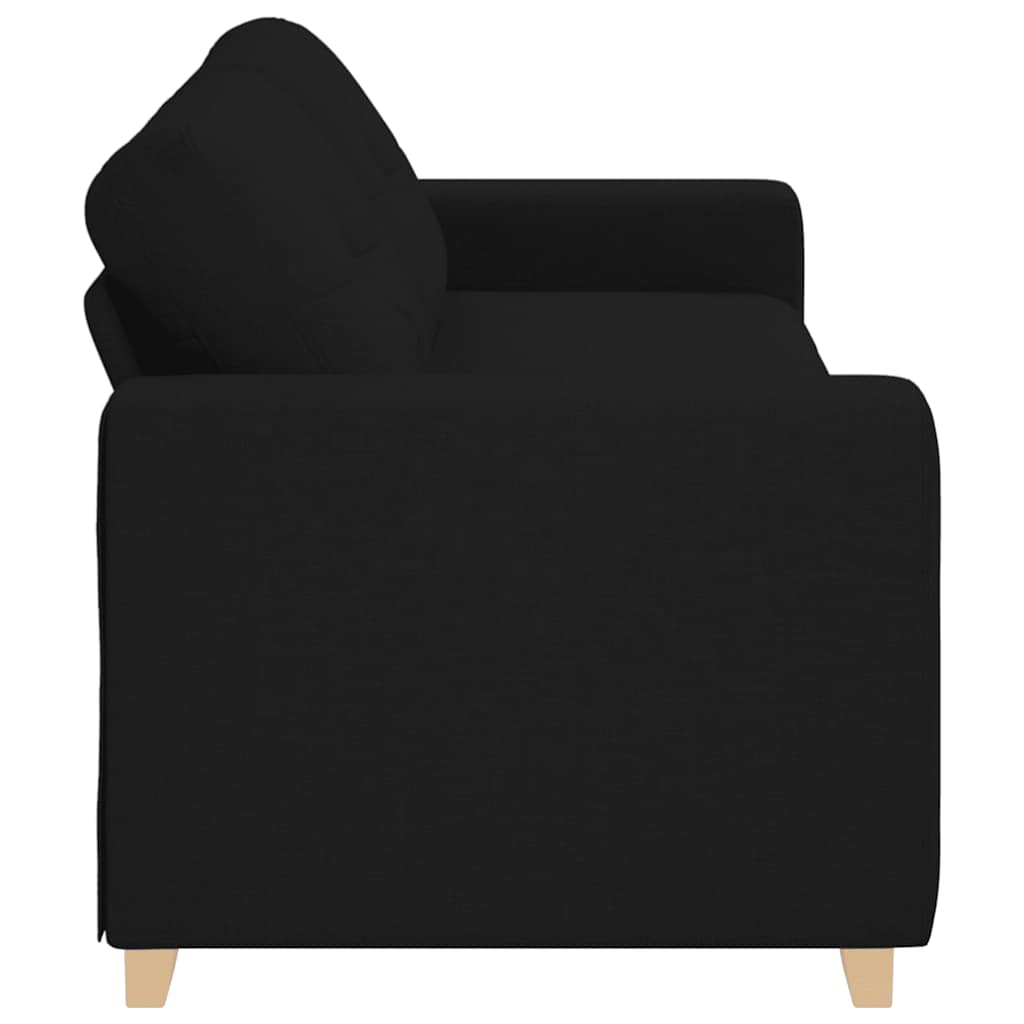 vidaXL Sofa 3-osobowa Czarna 220x78x80 cm Tkanina