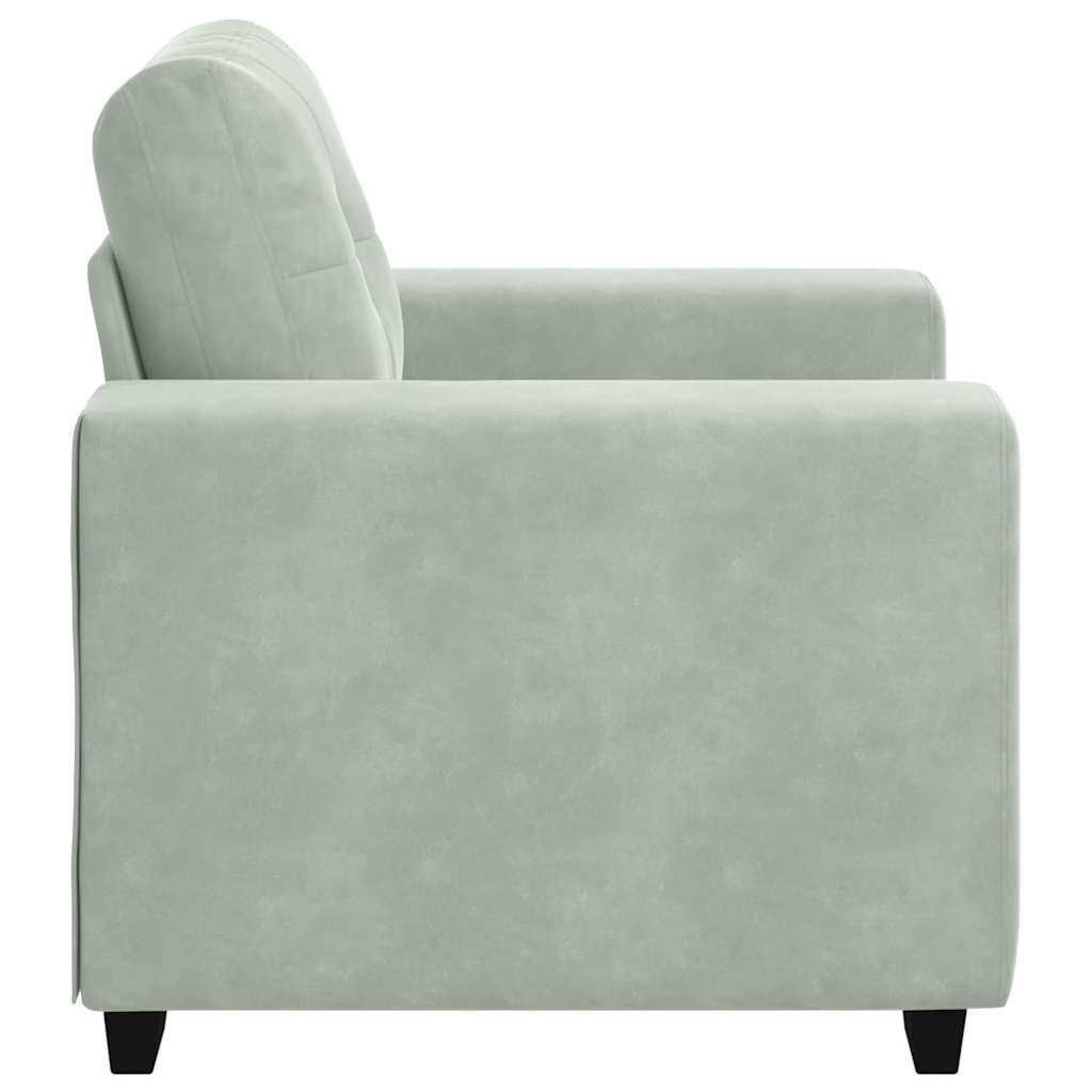 vidaXL Sofa Fotel Jasnoszary 100x78x80 cm Aksamit