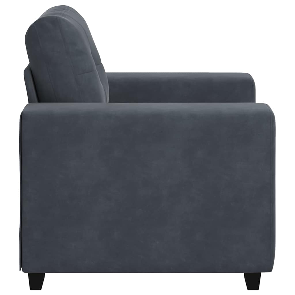 vidaXL Sofa Fotel Ciemnoszary 100x78x80 cm Aksamit