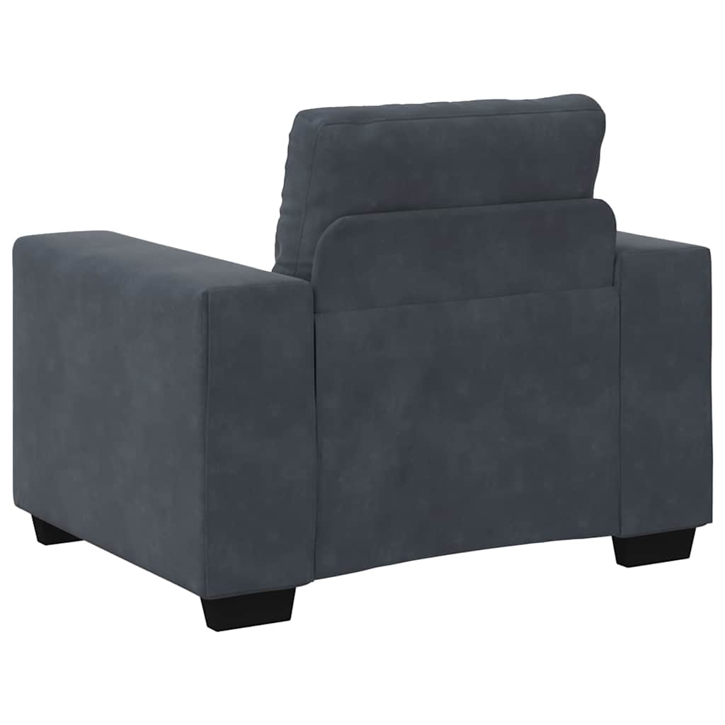 vidaXL Sofa Fotel Ciemnoszary 100x78x80 cm Aksamit