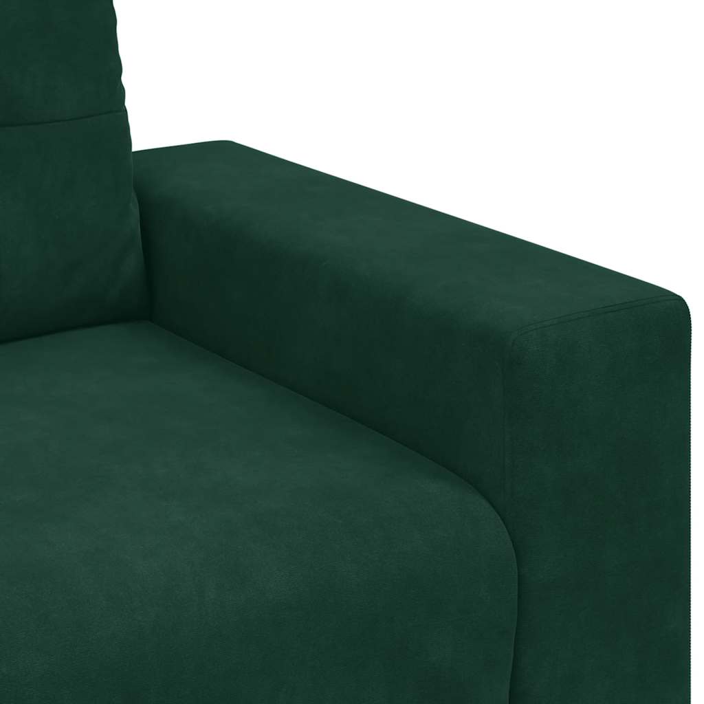 vidaXL Sofa Fotel Ciemnozielony 100x78x80 cm Aksamit