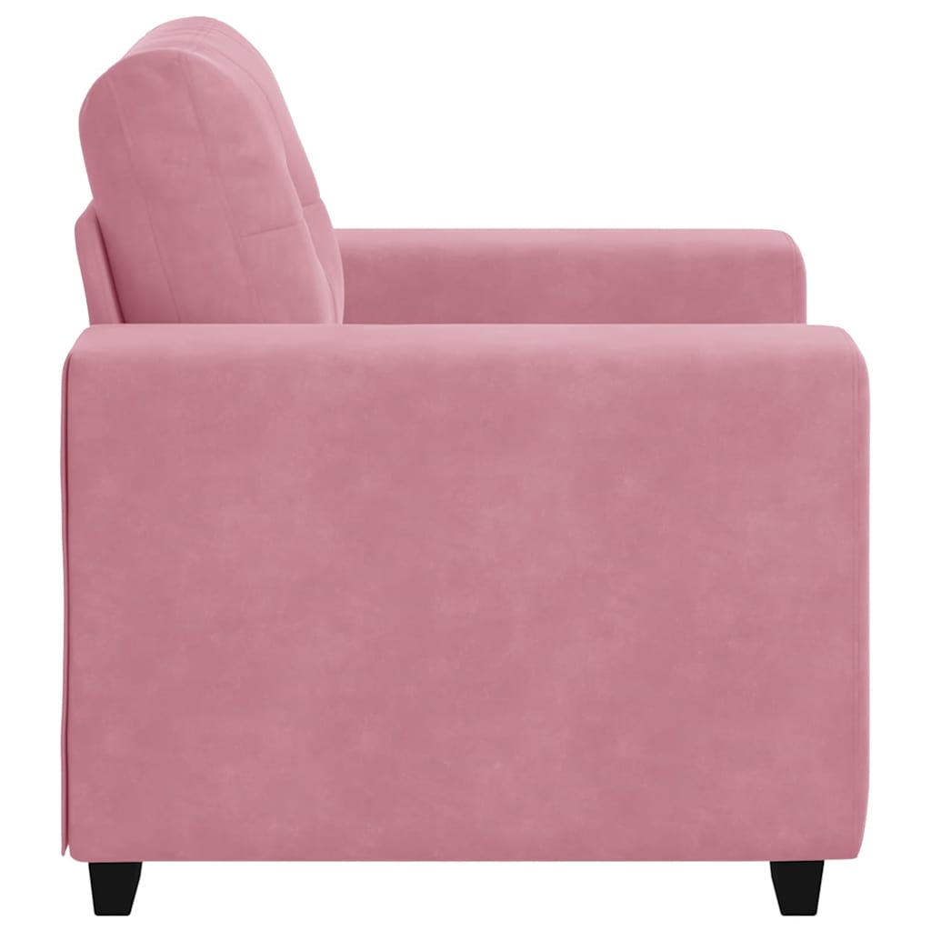 vidaXL Sofa Fotel Różowy 100x78x80 cm Aksamit