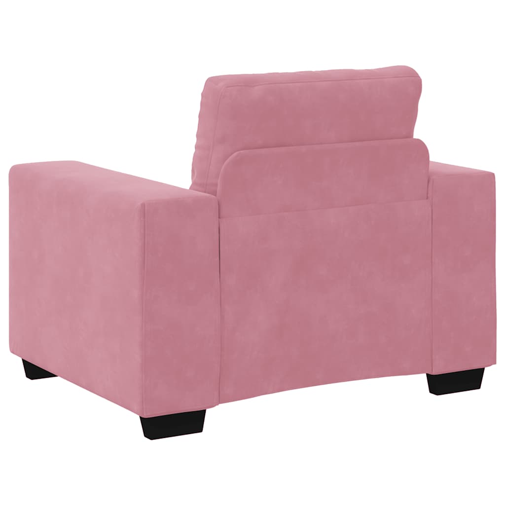 vidaXL Sofa Fotel Różowy 100x78x80 cm Aksamit