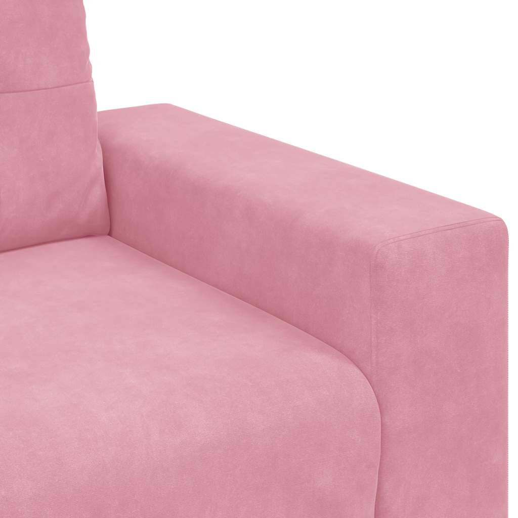 vidaXL Sofa Fotel Różowy 100x78x80 cm Aksamit
