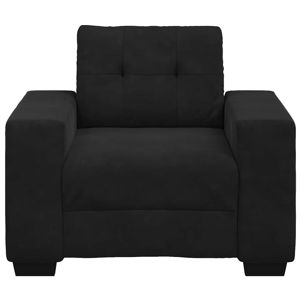 vidaXL Sofa Fotel Czarny 100x78x80 cm Aksamit