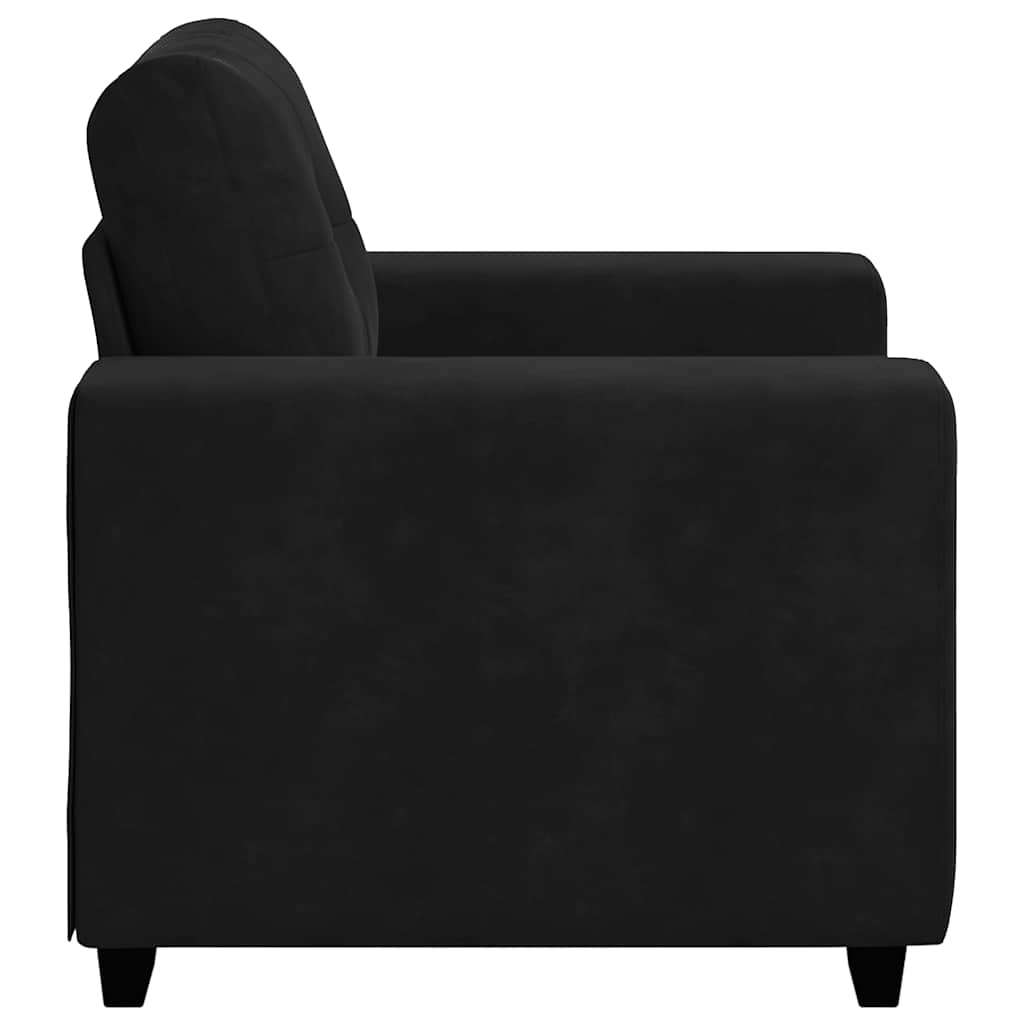 vidaXL Sofa Fotel Czarny 100x78x80 cm Aksamit