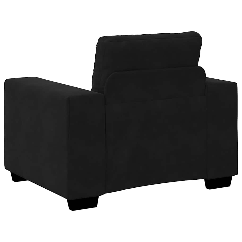 vidaXL Sofa Fotel Czarny 100x78x80 cm Aksamit