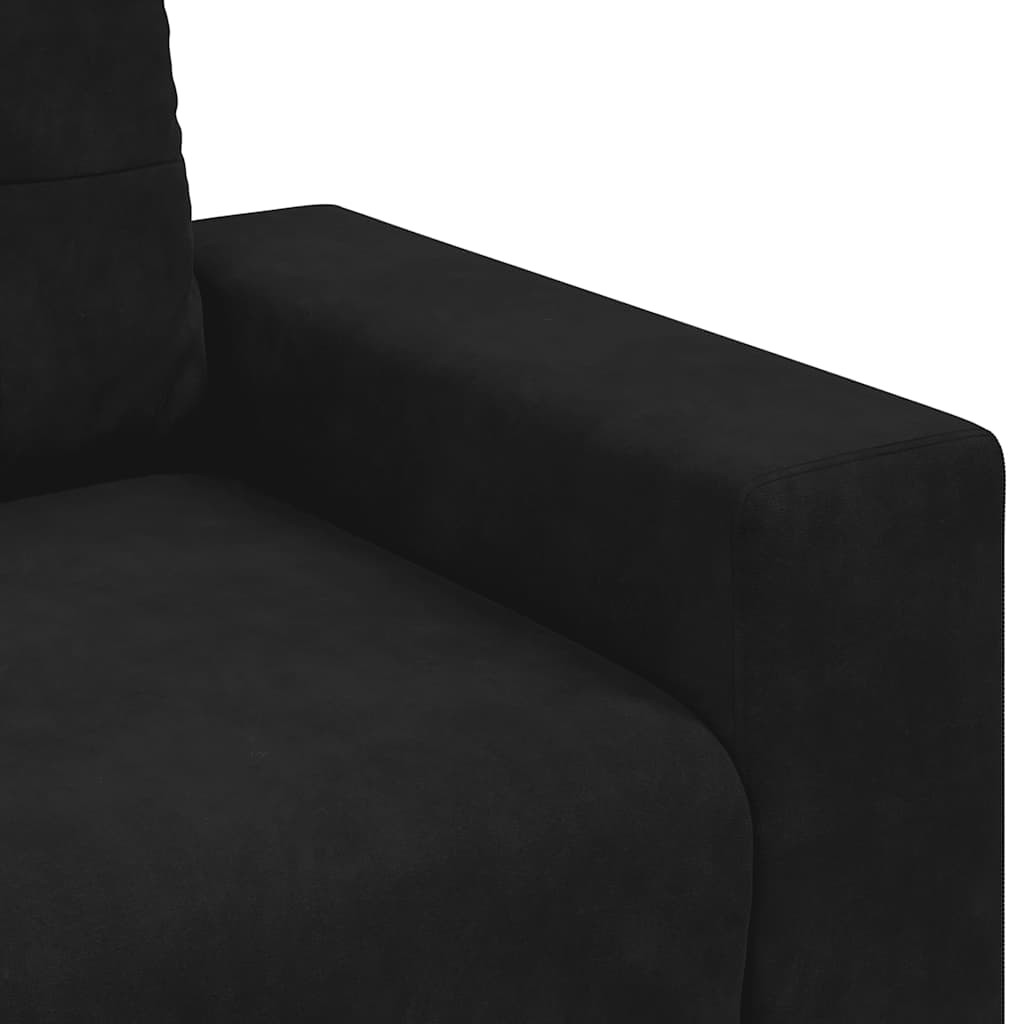 vidaXL Sofa Fotel Czarny 100x78x80 cm Aksamit