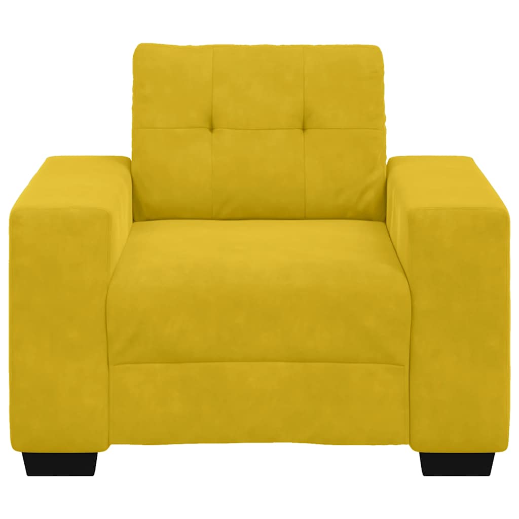 vidaXL Sofa Fotel Żółty 100x78x80 cm Aksamit