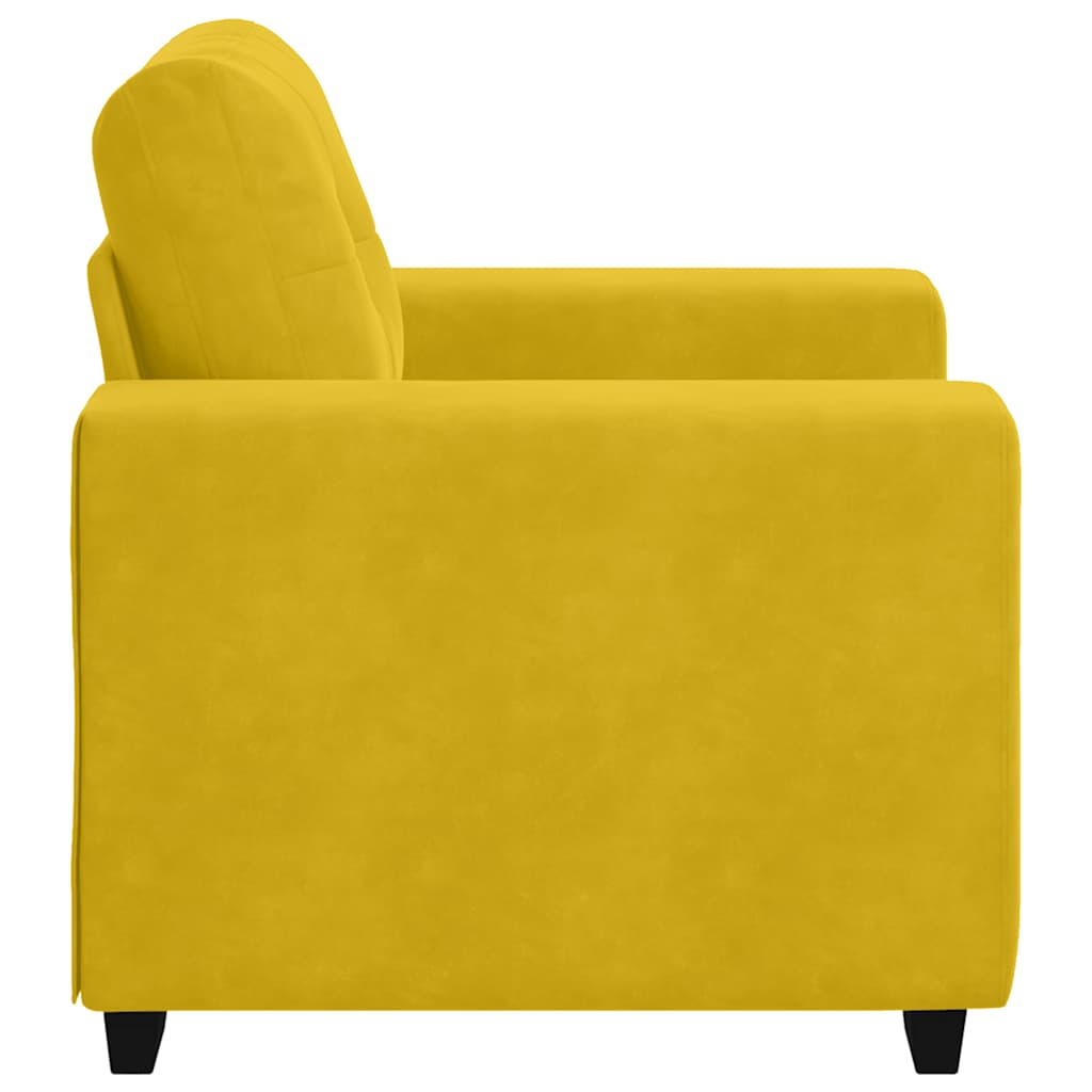 vidaXL Sofa Fotel Żółty 100x78x80 cm Aksamit