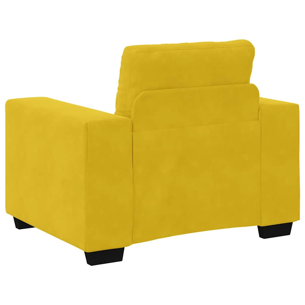 vidaXL Sofa Fotel Żółty 100x78x80 cm Aksamit