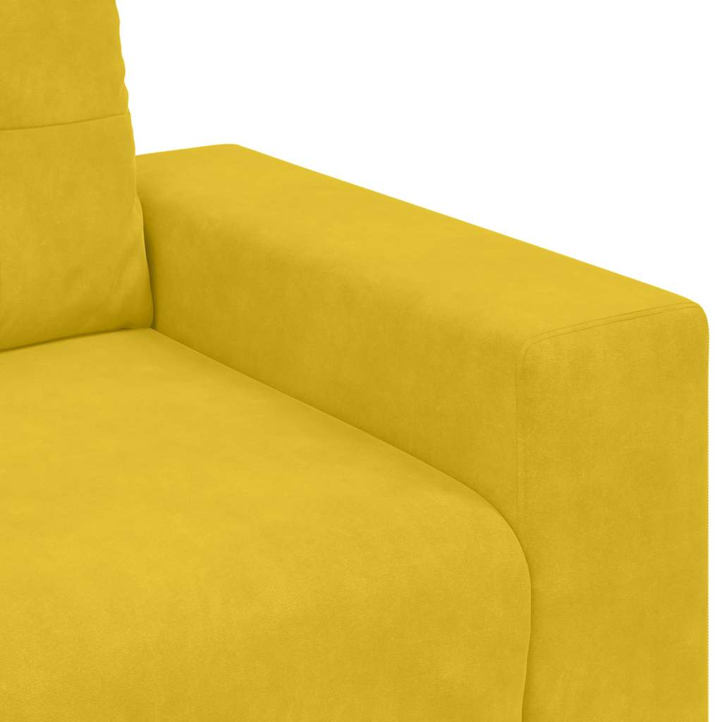 vidaXL Sofa Fotel Żółty 100x78x80 cm Aksamit
