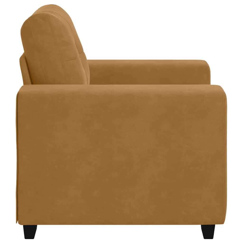 vidaXL Sofa Fotel Brązowy 100x78x80 cm Aksamit