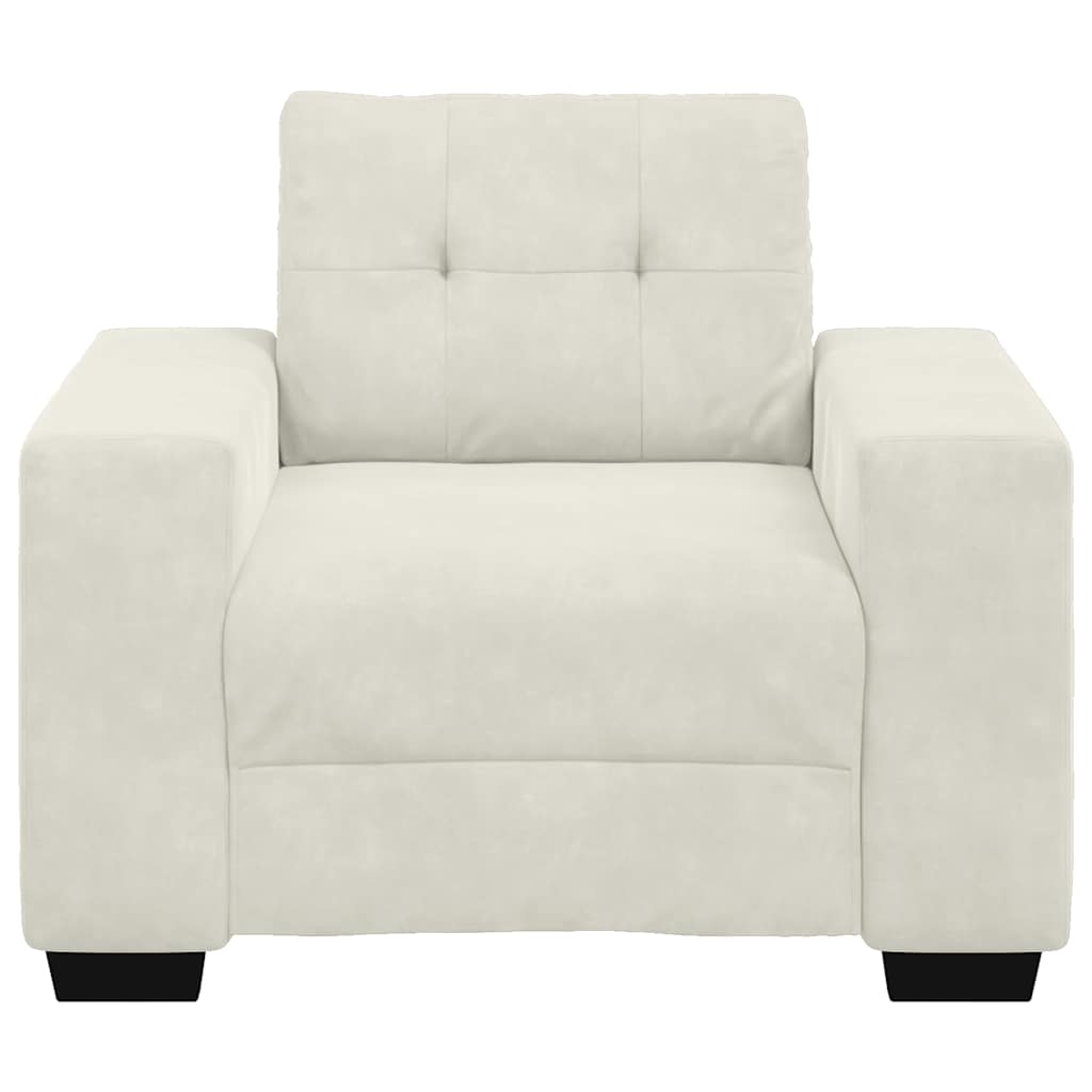 vidaXL Sofa Fotel Kremowy 100x78x80 cm Aksamit