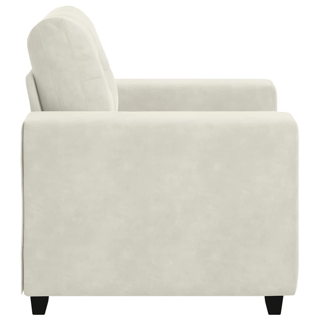 vidaXL Sofa Fotel Kremowy 100x78x80 cm Aksamit