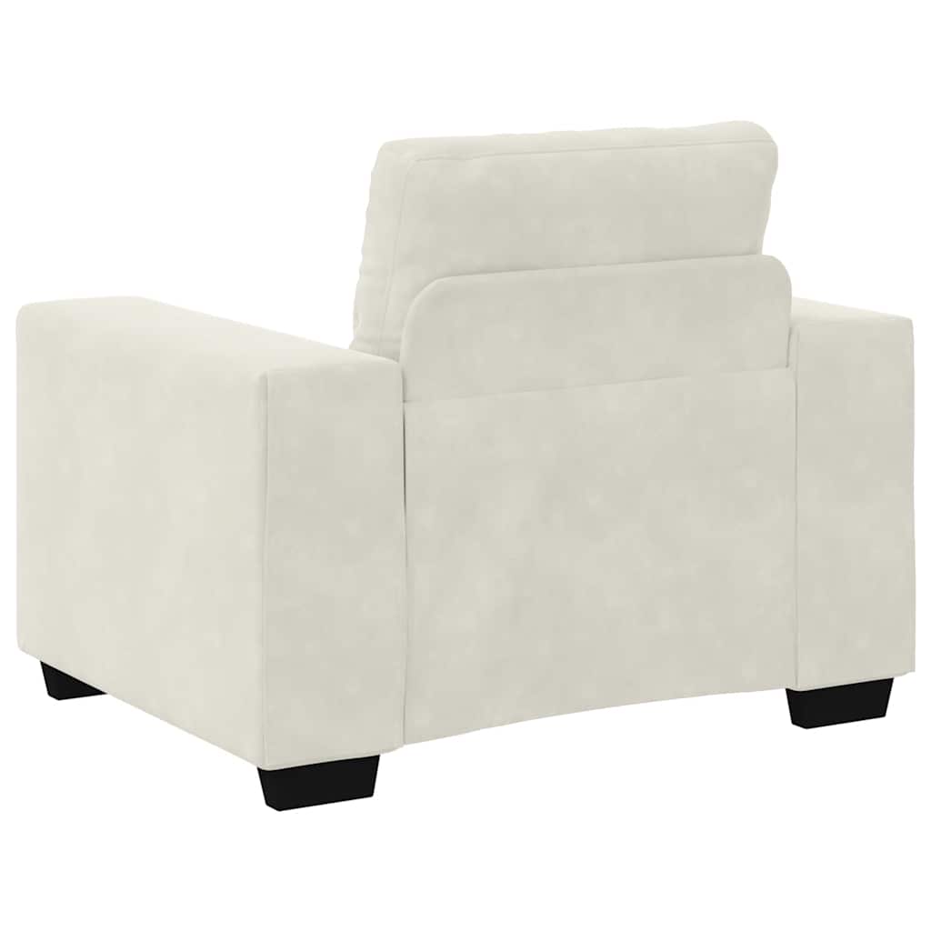 vidaXL Sofa Fotel Kremowy 100x78x80 cm Aksamit
