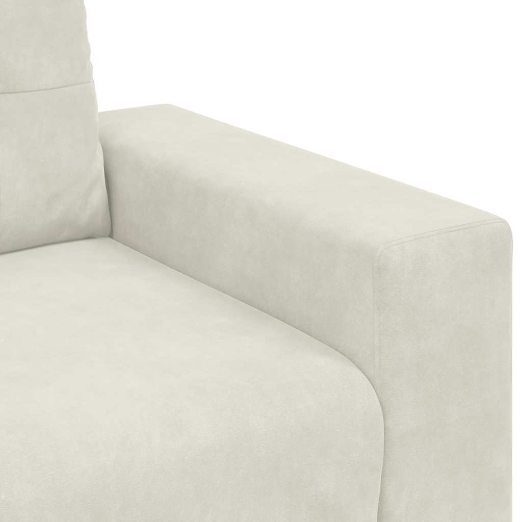 vidaXL Sofa Fotel Kremowy 100x78x80 cm Aksamit