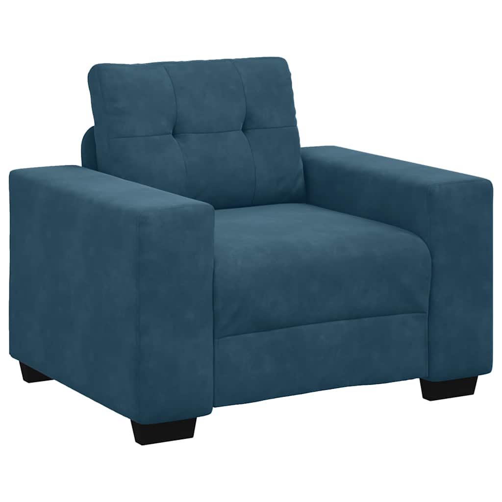 vidaXL Sofa Fotel Niebieski 100x78x80 cm Aksamit