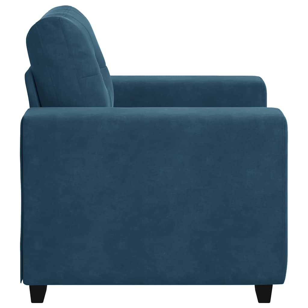 vidaXL Sofa Fotel Niebieski 100x78x80 cm Aksamit