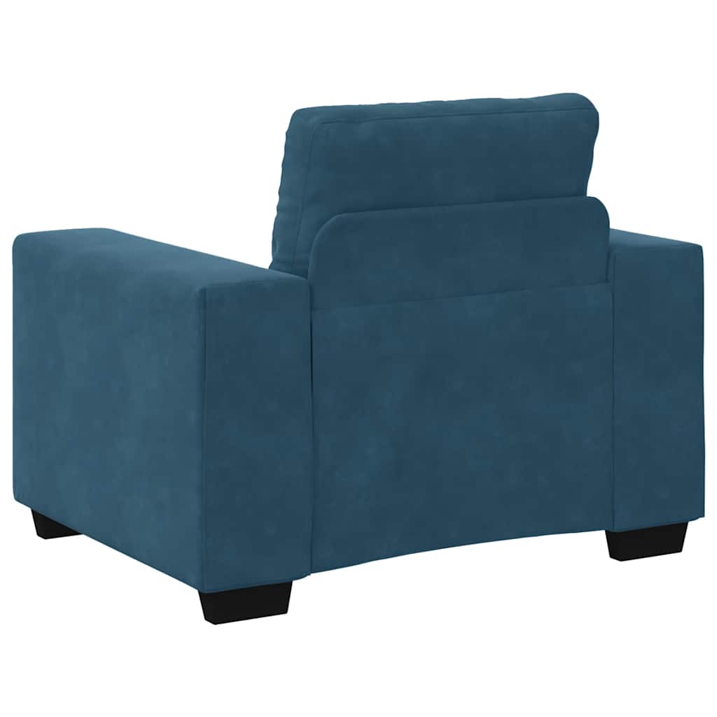 vidaXL Sofa Fotel Niebieski 100x78x80 cm Aksamit