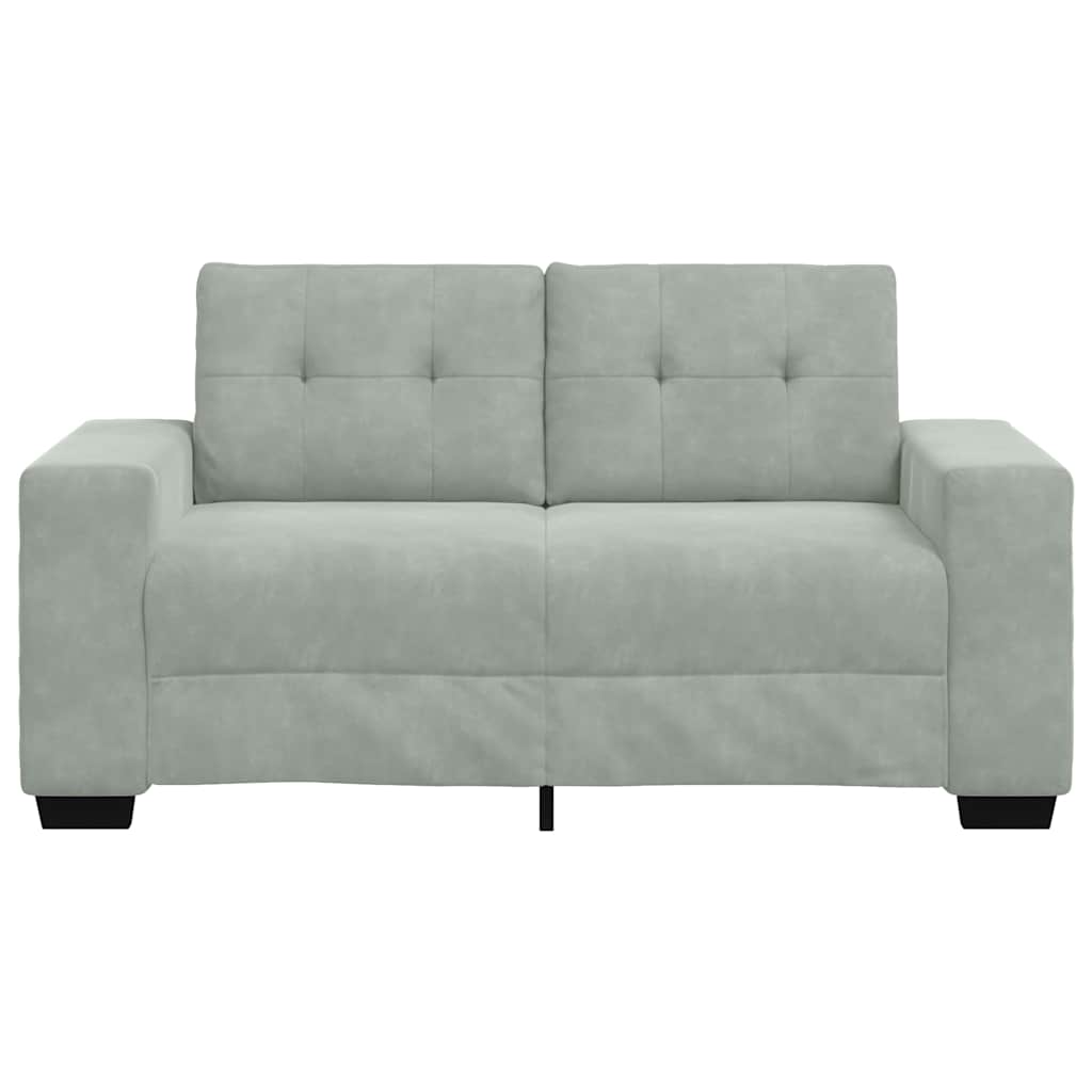 vidaXL Sofa dwuosobowa Jasnoszara 160x77x82 cm Aksamit