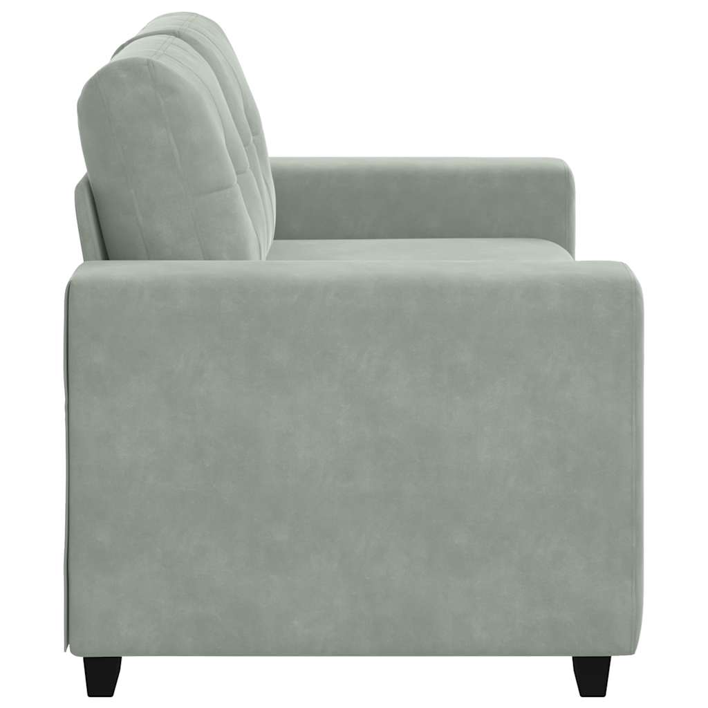 vidaXL Sofa dwuosobowa Jasnoszara 160x77x82 cm Aksamit