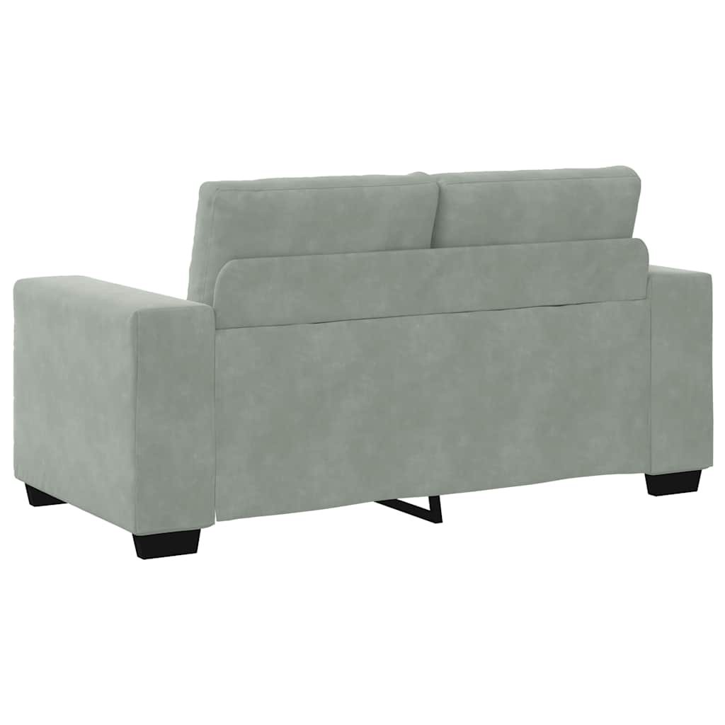 vidaXL Sofa dwuosobowa Jasnoszara 160x77x82 cm Aksamit