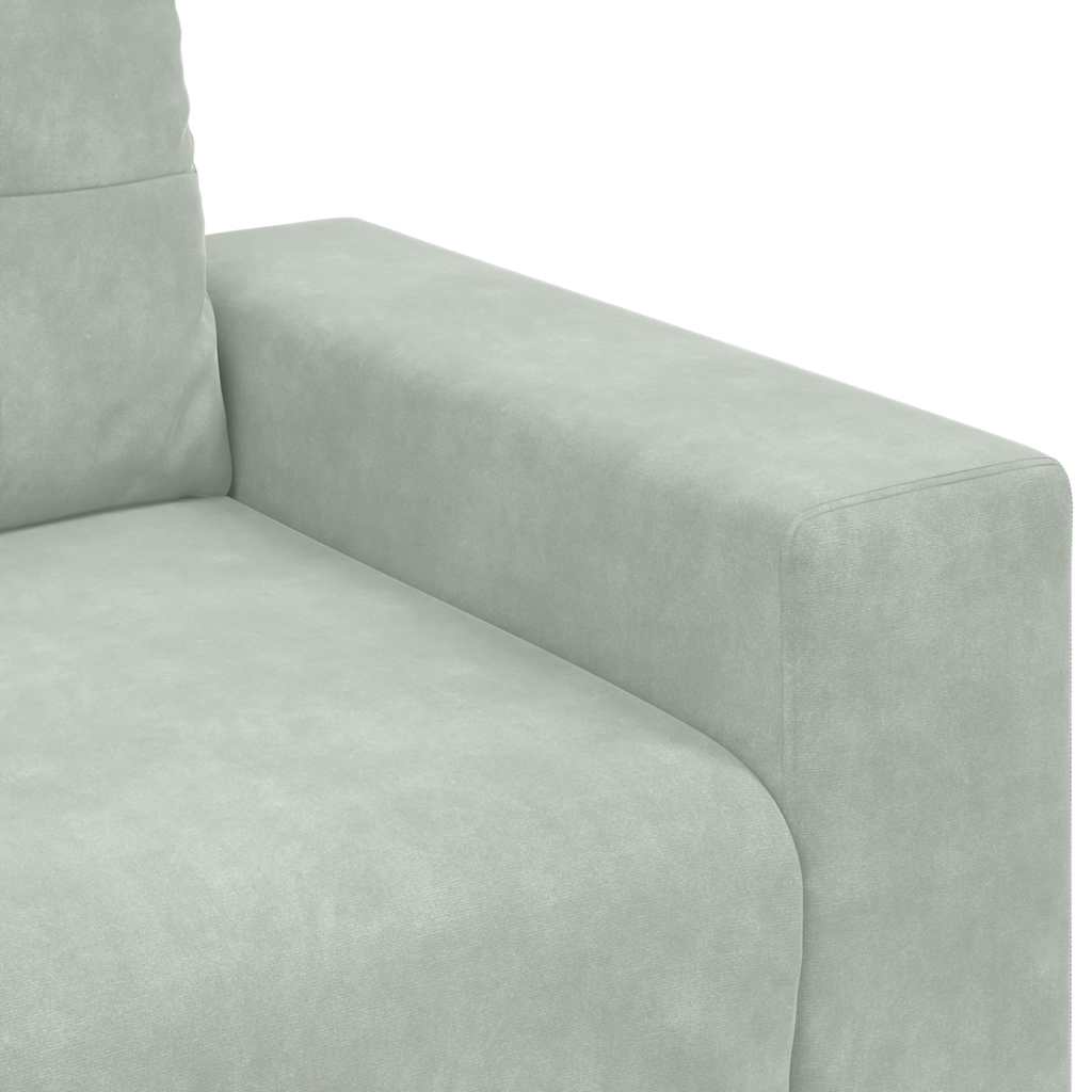 vidaXL Sofa dwuosobowa Jasnoszara 160x77x82 cm Aksamit