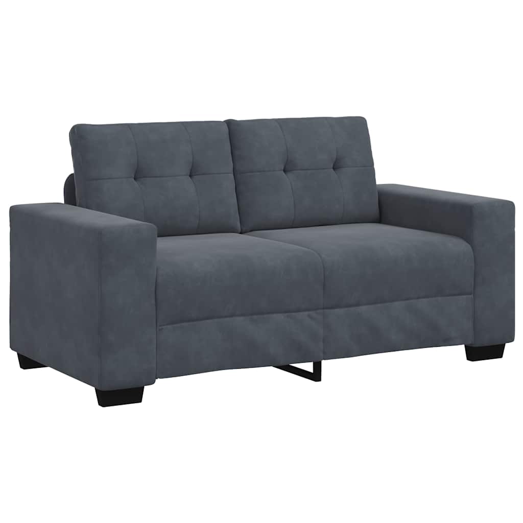 vidaXL Sofa dwuosobowa Ciemnoszara 160x77x82 cm Aksamit