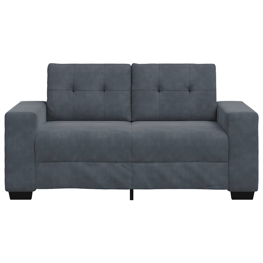 vidaXL Sofa dwuosobowa Ciemnoszara 160x77x82 cm Aksamit