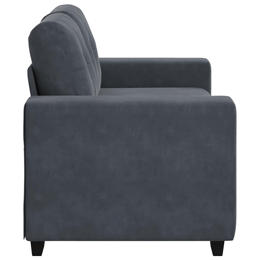 vidaXL Sofa dwuosobowa Ciemnoszara 160x77x82 cm Aksamit