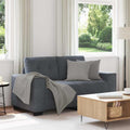 vidaXL Sofa dwuosobowa Ciemnoszara 160x77x82 cm Aksamit