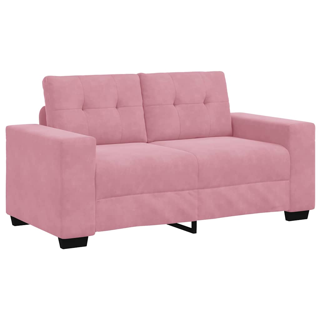 vidaXL Sofa dwuosobowa Różowy 160 cm Aksamit